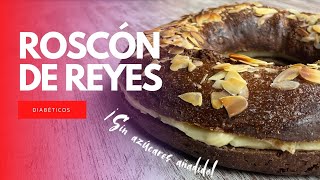 Roscón de Reyes sin azúcar sabor chocolate  Fitness y diabético [upl. by Revolc]