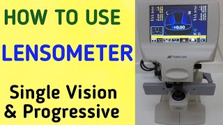 How to use Lensometer Topcon Lensometer Progressive Lens MeasurementLensmeterLensometer Manual [upl. by Ahgem]