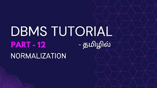 DBMS Part12  Normalization  1NF 2NF 3NF amp BCNF  Database Management System Tutorial In Tamil [upl. by Ecinehs407]