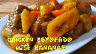 Cooking Chicken Estofado With BananasEstofadong Manok [upl. by Olraced]