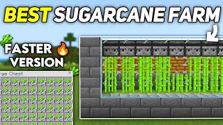 NEW FASTER SUGARCANE FARM in 121  Minecraft Bedrock amp Java [upl. by Awjan]