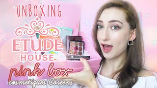 ENG ETUDE HOUSE Pink Box unboxing 1  Cosmétiques Coréens 🇰🇷 💄 [upl. by Nuahs]