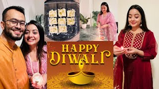 Our first Diwali together 🪔 মিঠাই egg puff and lots of diwali food diwali in Germany 🇩🇪 [upl. by Ekul554]