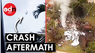 Brazil Plane Crash Shocking Footage Shows Wreckage in Residential Area [upl. by Nsaj]