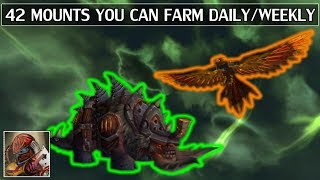 42 Mounts You Can Farm Daily or Weekly  WoW [upl. by Brufsky]