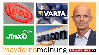 Maydorns Meinung Porsche AG Varta Tesla BYD NIO Amazon SolarEdge JinkoSolar Freyr Battery [upl. by Musser617]