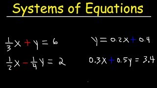 Solving Systems of Equations With Fractions and Decimals [upl. by Reynard]