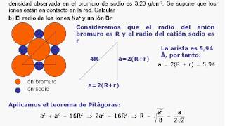 ENLACE IONICO CLACULO DE RADIOS IONICOS Y DENSIDAD [upl. by Elletsyrk]