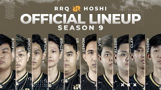 OFFICIAL LINEUP RRQ HOSHI FOR MPL SEASON 9 [upl. by Ahsinaw]