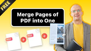 How to Merge Pages of PDF into One  Combine PDF [upl. by Eerej294]