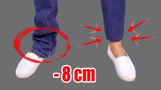 How to hem jeans in 5 minutes while keeping the original hem [upl. by Ahseryt]