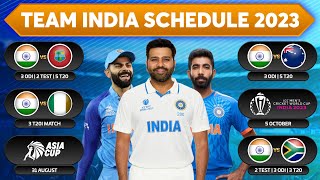 Team India Full Schedule 2023  India Schedule 2023  India Schedule World Cup 2023 amp Asia Cup 2023 [upl. by Julienne]