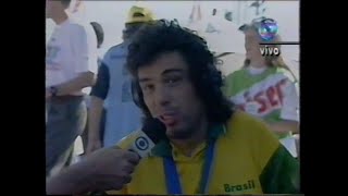 BEACH SOCCER  BRASIL 7X3 URUGUAI  FINAL COPA MERCOSUL 1997 ESPORTE ESPETACULAR 18051997 [upl. by Appel]