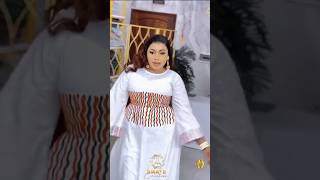 Robe en Bazin blanc avec broderie 🤍 coutureafricaine beautiful africanfashion [upl. by Nifares]