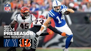 Indianapolis Colts vs Cincinnati Bengals  2024 Preseason Week 3 Game Highlights [upl. by Cariotta331]