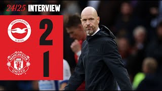 Ten Hag Reacts To Brighton Defeat [upl. by Auqinat]