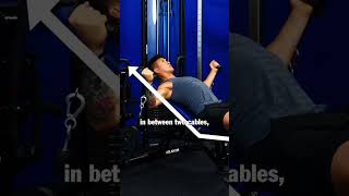 فتح عالي بالكبل  Incline bench cable flys تكنيكتمارينالصدرscientifictraining [upl. by Hopfinger]