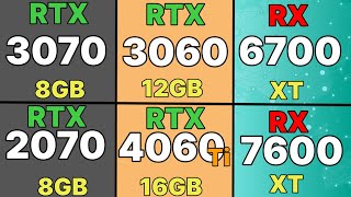 6700 xt vs 3070 vs RTX 4060 VS RX 6700 vs RTX 3060 Ti vs RTX 2070 VS RTX 4060 Tİ VS TRX 3070 Tİ [upl. by Nac]