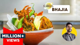 Crispy Bhajiya Recipe  दो तरह की भजिया पकोड़े झटपट बनाएँ Perfect Monsoon snack  Chef Ranveer Brar [upl. by Raasch]