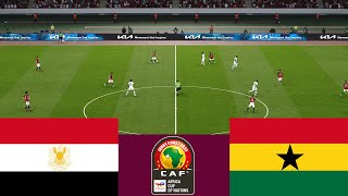 Egypt 2 vs 2 Ghana 2024 CAF Africa Cup of Nations Full match  Video game simulation PES 2021 [upl. by Kathy]