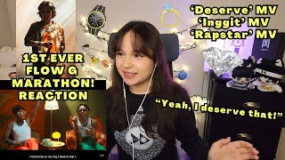 1ST EVER FLOW G MARATHON DESERVE MV  INGGIT MV  RAPSTAR MV  REACTION [upl. by Netsreik742]