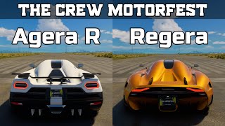 The Crew Motorfest  Koenigsegg Agera R vs Koenigsegg Regera  Drag Race [upl. by Tireb]