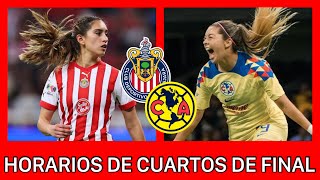 🔥CONFIRMADO Horarios de Liguilla Liga MX Femenil  Chivas Femenil América Femenil  Rayadas  Tigres [upl. by Enitsuj]