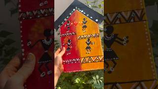 Wall artwarli painting 🧡✨🪞colorart youtubeshorts diy artofcolors shortsviral [upl. by Bihas]