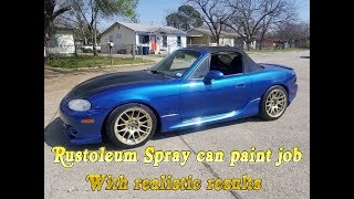 Metallic Rustoleum spray can paint job Explaining how to get good results [upl. by Ahsatsana]