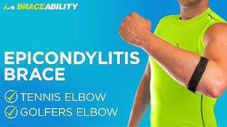 Epicondylitis Brace  Elbow Strap for Medial  Lateral Epicondyle Arm Pain amp Tendonitis [upl. by Katrina]