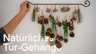 DIY TürWandGehänge Perfekte Dekoration für eine weihnachtliche Atmosphäre im Eingangsbereich 🕯️🎄 [upl. by Ellertnom695]