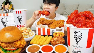 ASMR MUKBANG KFC 양념 치킨먹방 치즈 햄버거 치즈스틱 후라이드치킨 amp 레시피 CRISPY FRIED CHICKEN CHEESE BURGER EATING SOUND [upl. by Eatnahs]