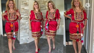 la nouvelle robe KABYLE rouge de ghania Michel et sara  collection 2022 [upl. by Alaehs]