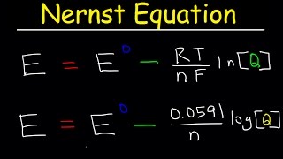 Nernst Equation Explained Electrochemistry Example Problems pH Chemistry Galvanic Cell [upl. by Bendicty624]