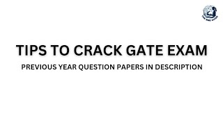 Crack GATE Exam  Tips for aspirants  GATE 2024  TheBMEGuide [upl. by Mihe357]