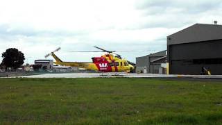 Newcastle WESTPAC RESCUE HELICOPTER  Westpac 2 taking off Westpac 4 landing [upl. by Natica]