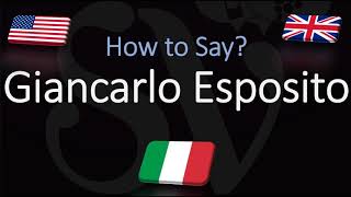 How to Pronounce Giancarlo Esposito CORRECTLY Italian amp American Pronunciation [upl. by Anelhtak704]