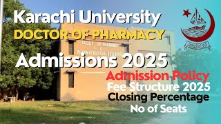 Pharmacy Admission in Karachi UniversityKarachi University AdmissionsKU Admissions 2025 [upl. by Ruhtua]