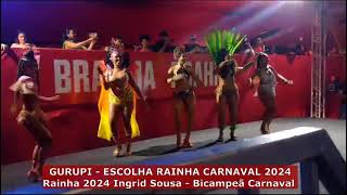 CARNAVAL GURUPI 2024  CONCURSO RAINHA Confira a performance das 5 candidatas e anuncio campeã 2024 [upl. by Oiluig]