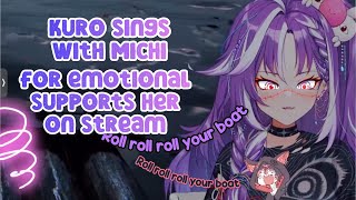 Kuro sings with Michi for emotional supports her on stream [upl. by Ahsikal]