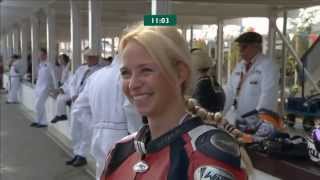 Goodwood Revival 2014 Girl racing BMW RS54 [upl. by Hsirrehc]