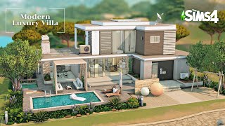 Modern Luxury Villa  Tartosa🌴⛵  Stop Motion Build  The Sims 4  No CC [upl. by Ahmar]