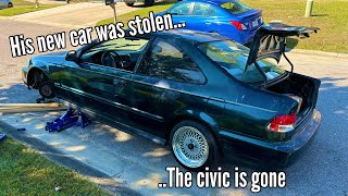 The Clapped Civic already got STOLEN…not clickbait [upl. by Bega798]