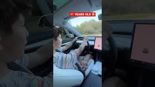 11 Year Old Does 060 Launch In A Tesla [upl. by Lang]