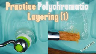 Polychromatic Dental Composite Layering Practice  Exercise 1 [upl. by Lourie833]