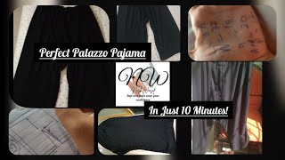 How to Stitch and Cut a Palazzo Pajama  StepbyStep Guide for Beginners ✂️ [upl. by Shirline]