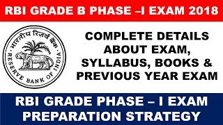 RBI GRADE B Officers Exam 2019 Preparation  Syllabus  Books  Cut Off [upl. by Xer716]