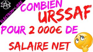 COMBIEN PAYER DURSSAF POUR 2000€ DE SALAIRE NET [upl. by Angi]