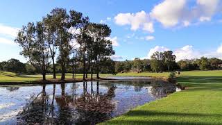 Signature Holes 16th at Windaroo Lakes Golf Club QLD [upl. by Dredi537]