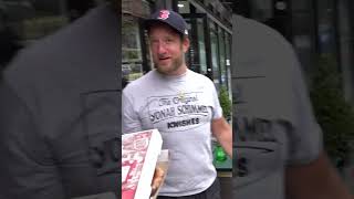 Dave Portnoy Gets Shown Up By Fan During Pizza Review [upl. by Ellenrahs830]